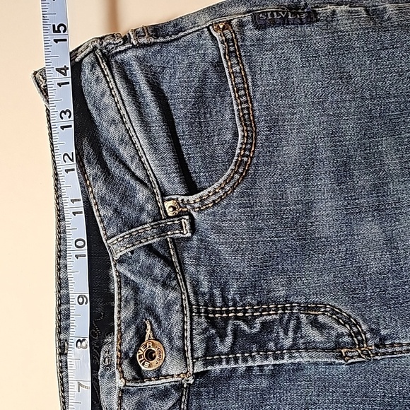 Silver Jeans Matrix Denim Pant Flare Low-Rise Medium Wash Stretch Canada Blue 29 - Picture 11 of 14